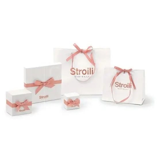 Orecchini donna Stroili a cerchio lady chic acciaio bicolore cuore e cristalli 1680348