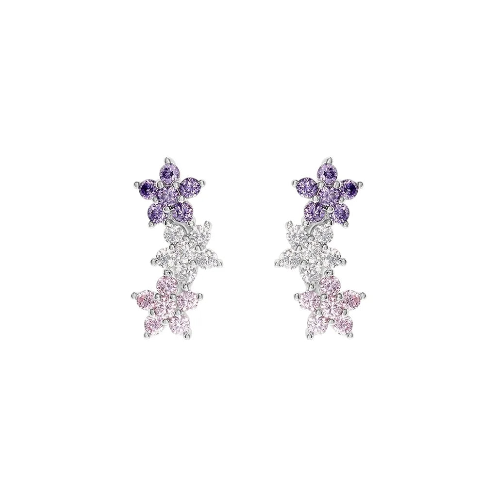 Orecchini donna Stroili in argento con zirconi viola 1688313