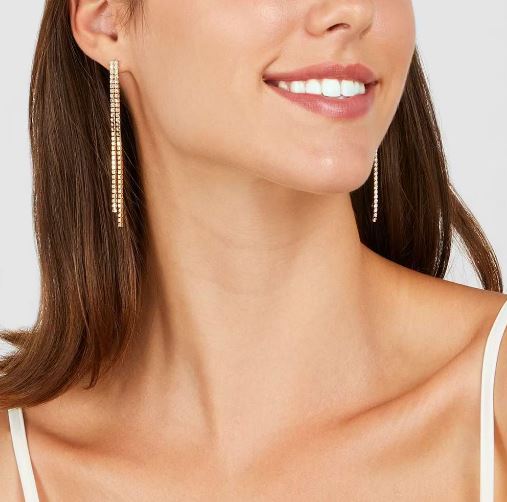 Orecchini donna Stroili in metallo dorato e cristalli 1658226