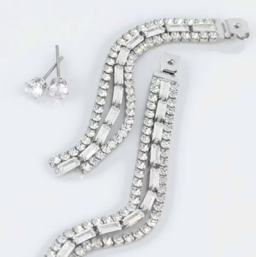 Orecchini donna Stroili pendenti romantic shine bijoux argento e cristalli 1674394