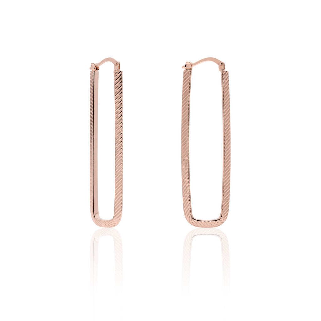 Ohrringe Damen Unoaerre Langketten-Design Rosé 2386