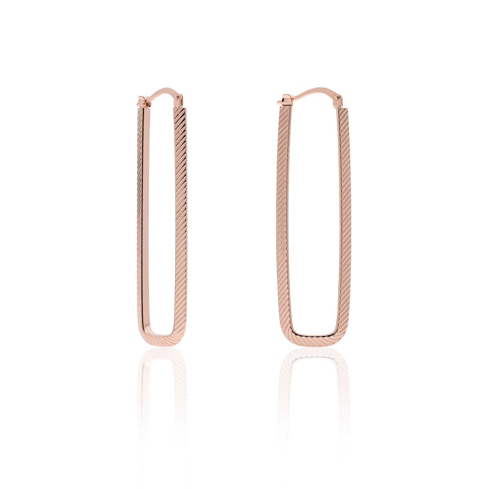Ohrringe Damen Unoaerre Langketten-Design Rosé 2386