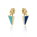 Orecchini donna Unoaerre con smalto blu e azzurro 2290