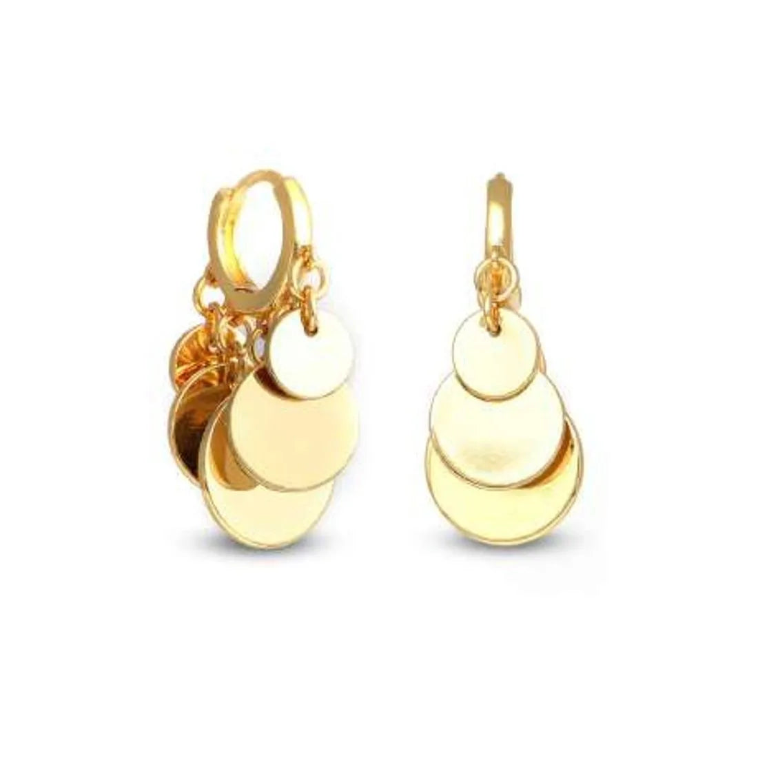 Orecchini donna Unoaerre in bronzo dorato pendenti con cerchi 2587