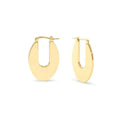 Orecchini donna Unoaerre in bronzo giallo a cerchio rigidi 2578