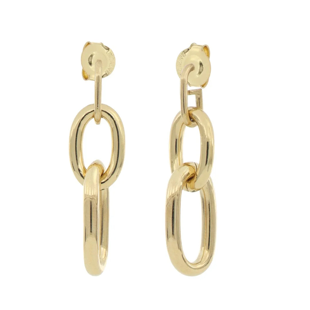 Orecchini donna Unoaerre pendenti in bronzo dorato 1951
