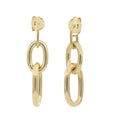 Orecchini donna Unoaerre pendenti in bronzo dorato 1951