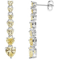 Damenohrringe Comete Schmuck mit gelbem Kristall Uhr 194