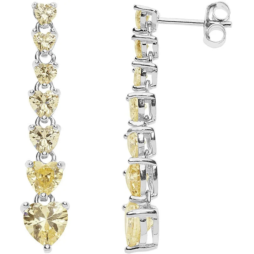 Damenohrringe Comete Schmuck mit gelbem Kristall Uhr 194