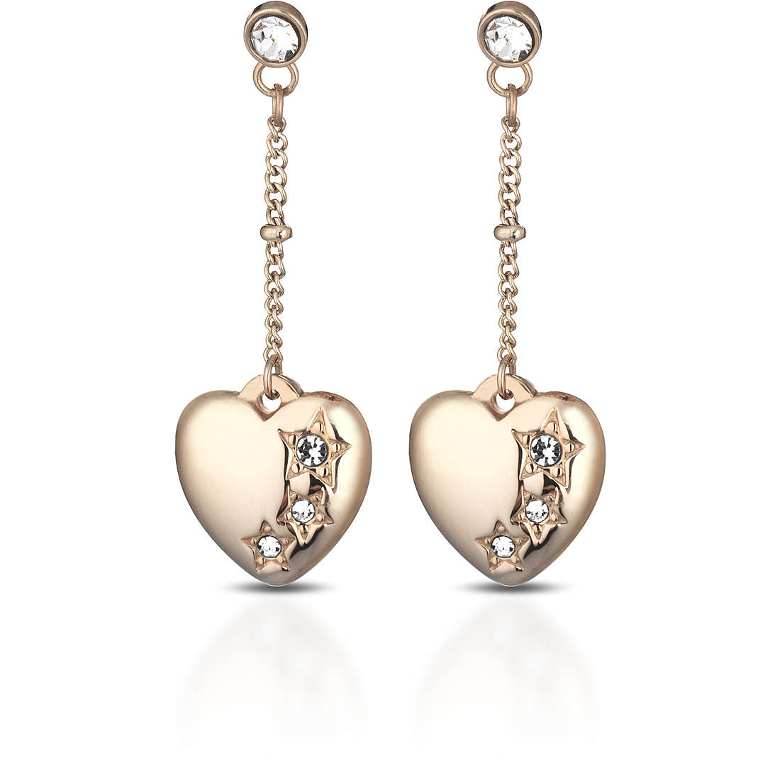 Orecchini donna gioielli Ops Objects romantic cuori pendenti OPSOR-521