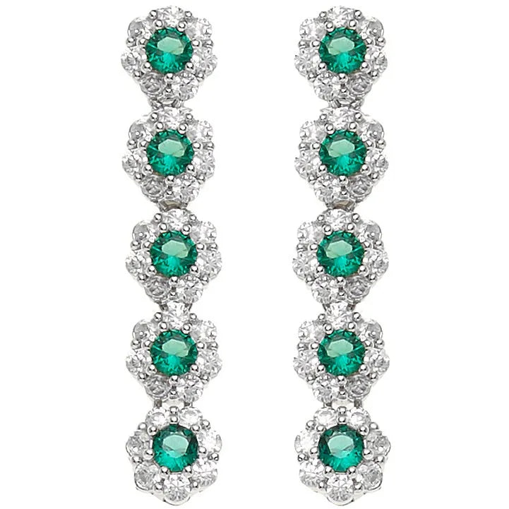 Orecchini donna gioielli Ottaviani pietre verdi 501048O