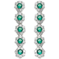 Orecchini donna gioielli Ottaviani pietre verdi 501048O