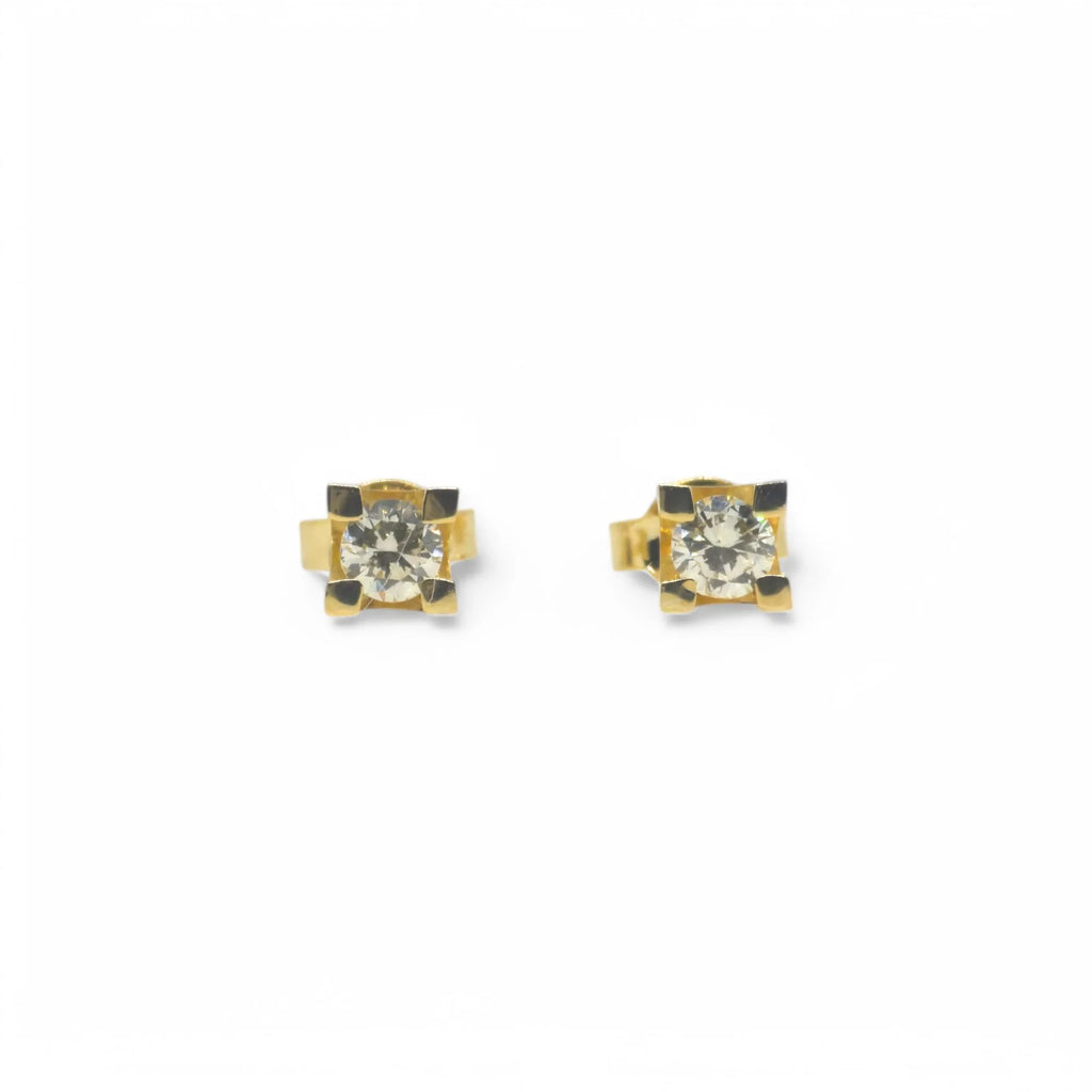 Orecchini donna gioielli oro giallo 750 e diamanti