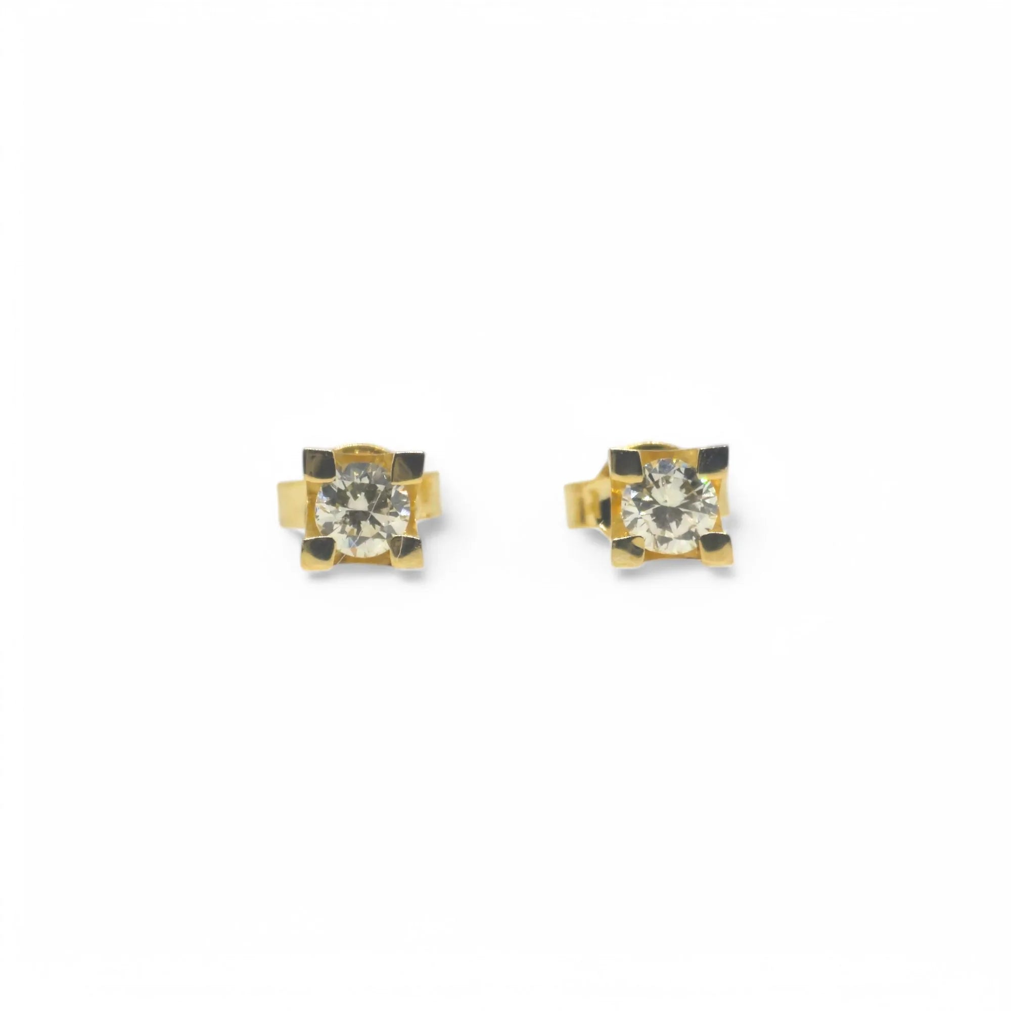 Orecchini donna gioielli oro giallo 750 e diamanti