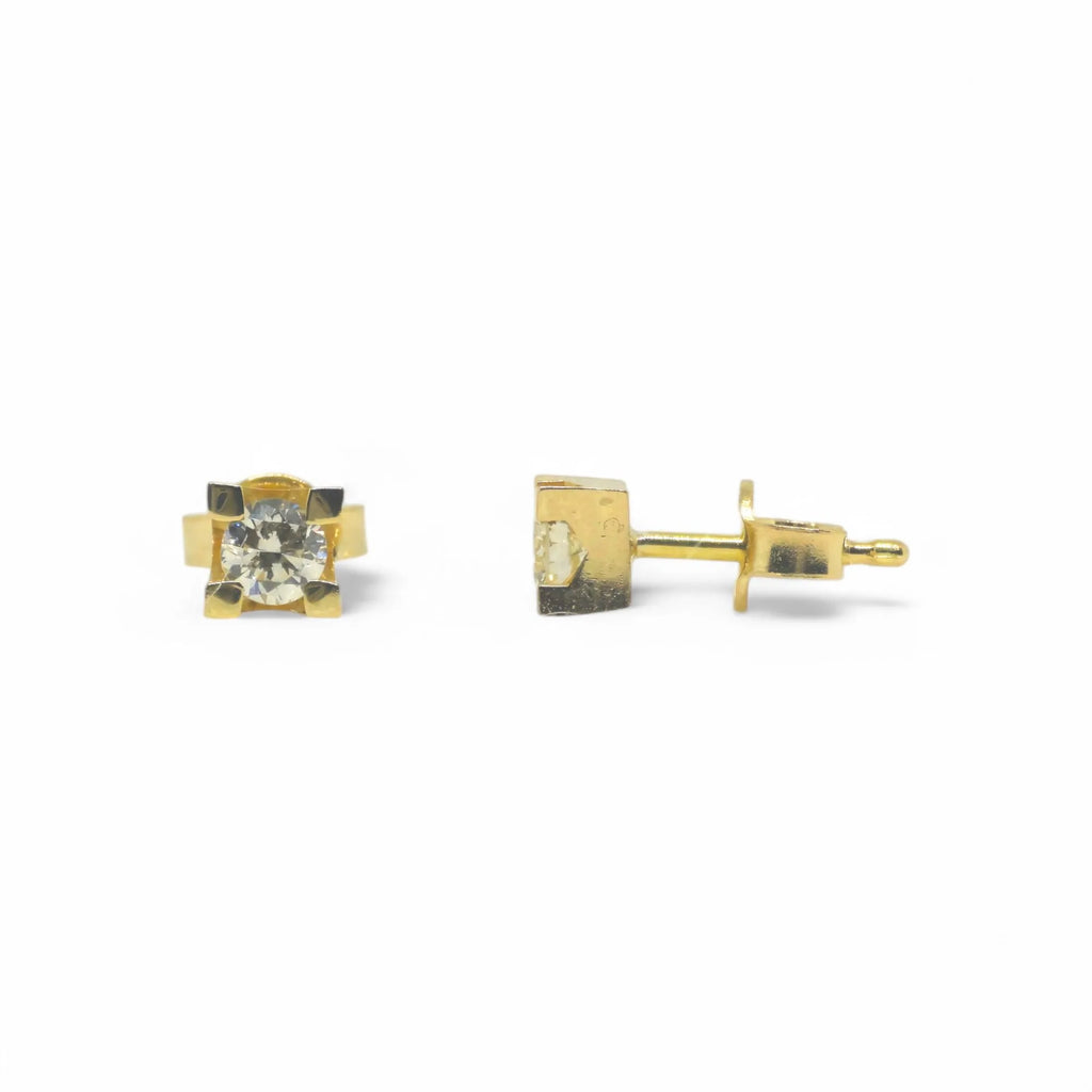 Orecchini donna gioielli oro giallo 750 e diamanti