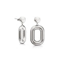 Orecchini donna in acciaio con ovali pendenti OPSOR-836