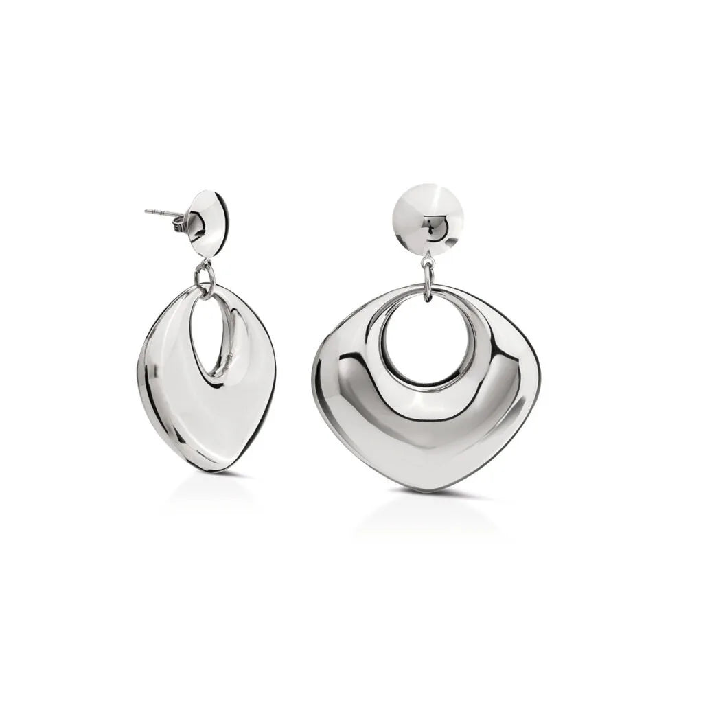 Orecchini donna in acciaio con rombo pendente OPSOR-838