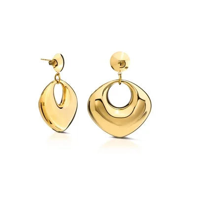 Orecchini donna in acciaio ovali pendenti OPSOR-839