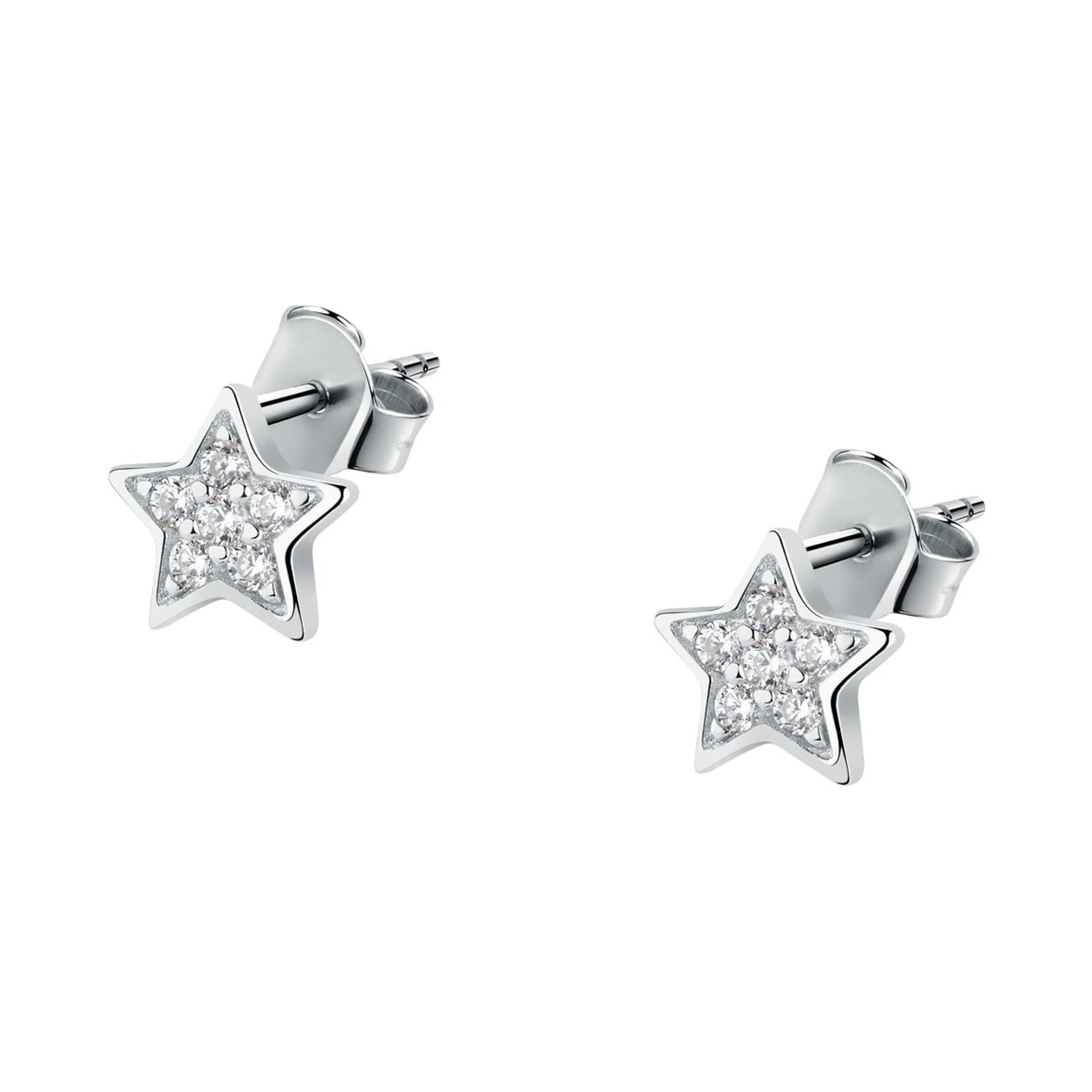 Damenohrringe Le petite story aus Silber mit Zirkonia-Sternen lps01awv19