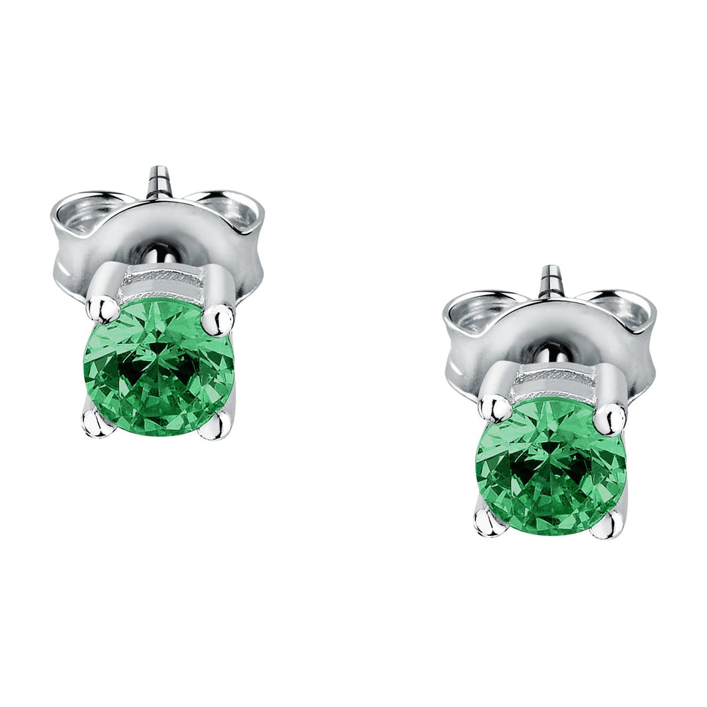 Orecchini donna in argento Le petite story punto luce verde lps01awv17