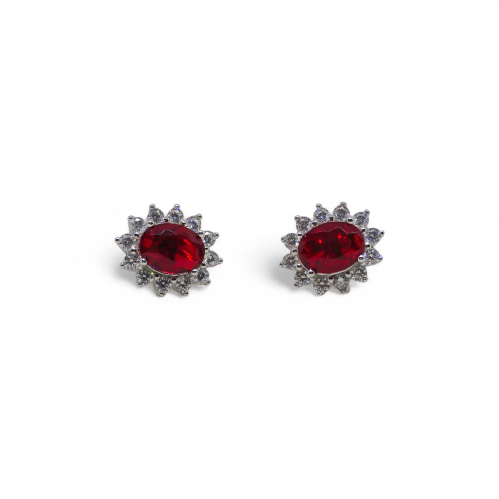 Orecchini donna in argento con pietra colorata - Stile eleganza