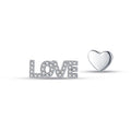 Orecchini donna in argento con scritta " love " gioielli Melitea mo218
