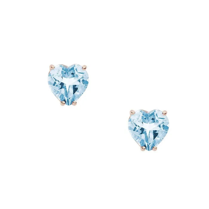 Orecchini donna in oro 18kt rosè con topazio azzurro Comete orb 1014