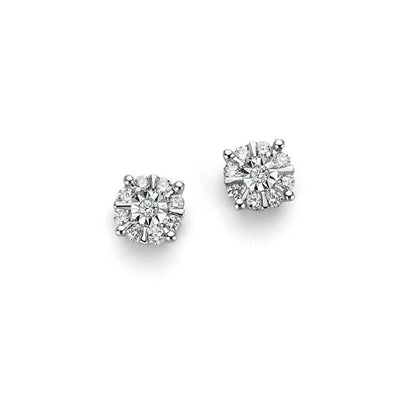 Orecchini donna in oro 9kt con diamanti oof12408