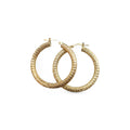 Orecchini donna in oro giallo 18 carati lavorati diametro 3,5 cm