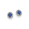 Orecchini donna marchio Donnaoro in oro bianco diamanti e zaffiro blu DHOZ9854.012