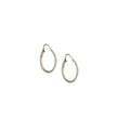 Orecchini donna oro 18 kt bianco Cerchi a canna liscia