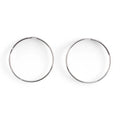 Orecchini donna oro bianco 18 kt Cerchi a canna liscia