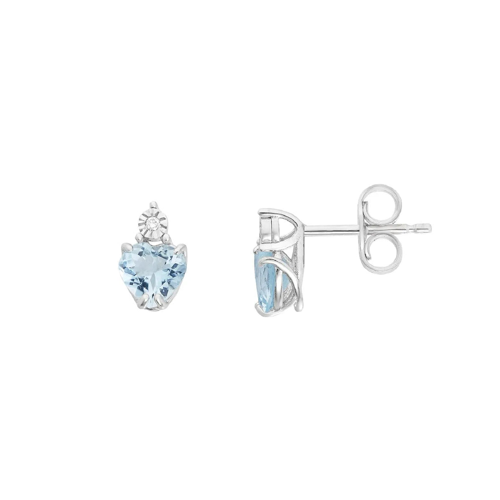 Orecchini donna oro bianco 9kt con acquamarina Comete