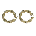 Damenohrringe aus 18 Karat Gelbgold, Creolen, 5,3 cm