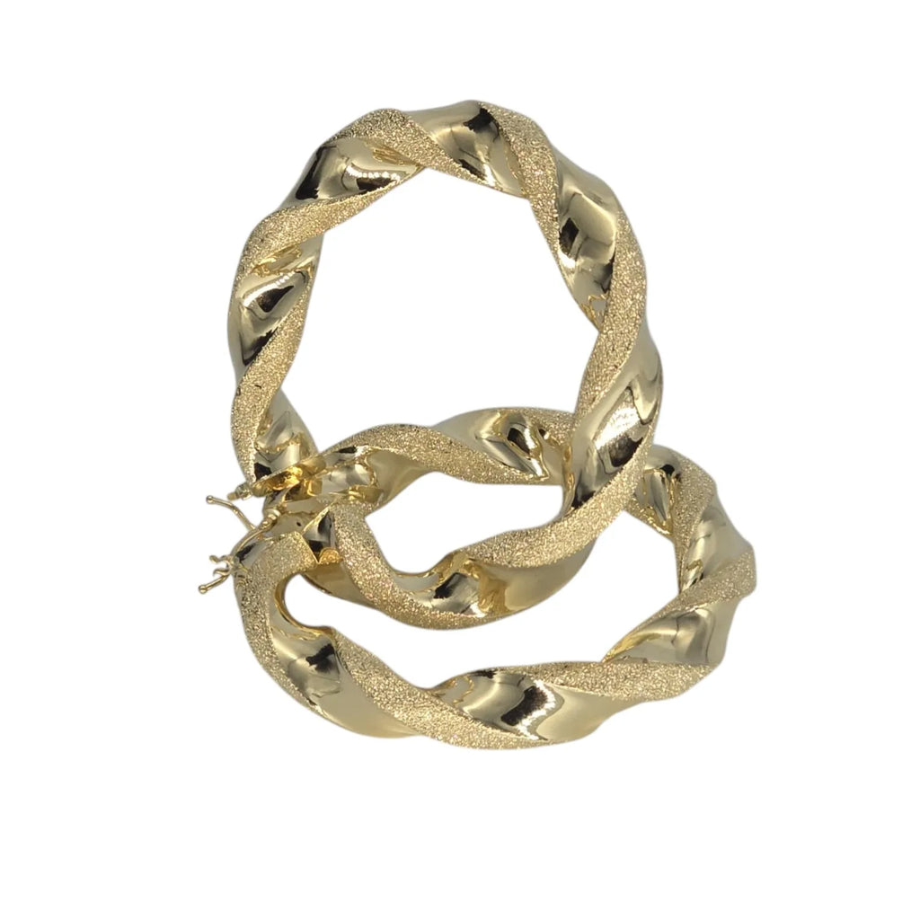 Orecchini donna oro giallo 18 kt a cerchio grandi 6,5 cm