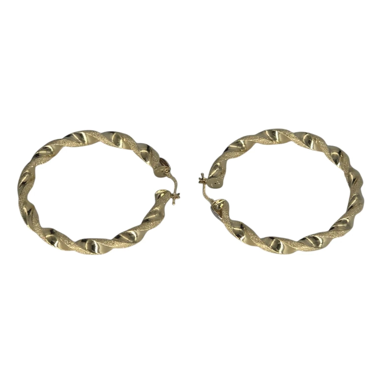 Orecchini donna oro giallo 18 kt a cerchio grandi intrecciati