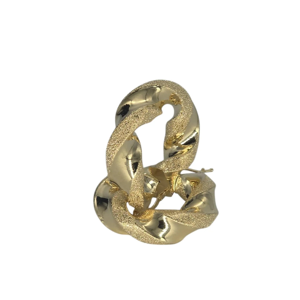 Damen-Ohrringe, 18 Karat Gelbgold, Kreise, gearbeitet