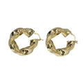 Damen-Ohrringe, 18 Karat Gelbgold, Kreise, gearbeitet