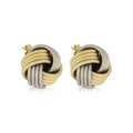 Orecchini donna oro giallo 18 kt a nodo puntinato