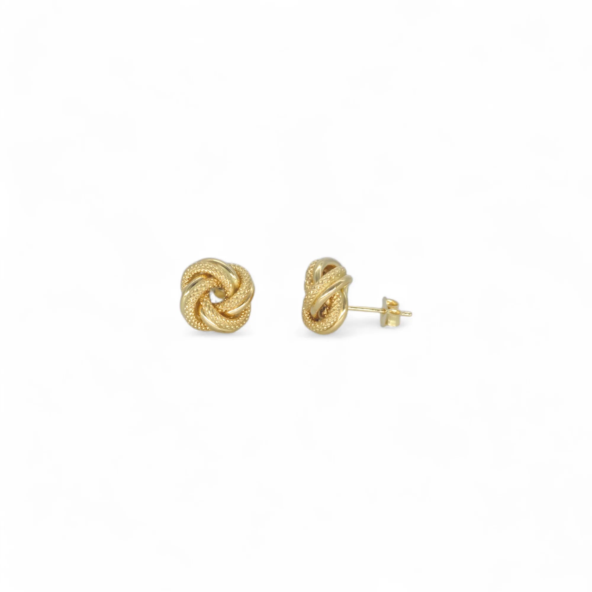 Orecchini donna oro giallo 18 kt con nodo della vita