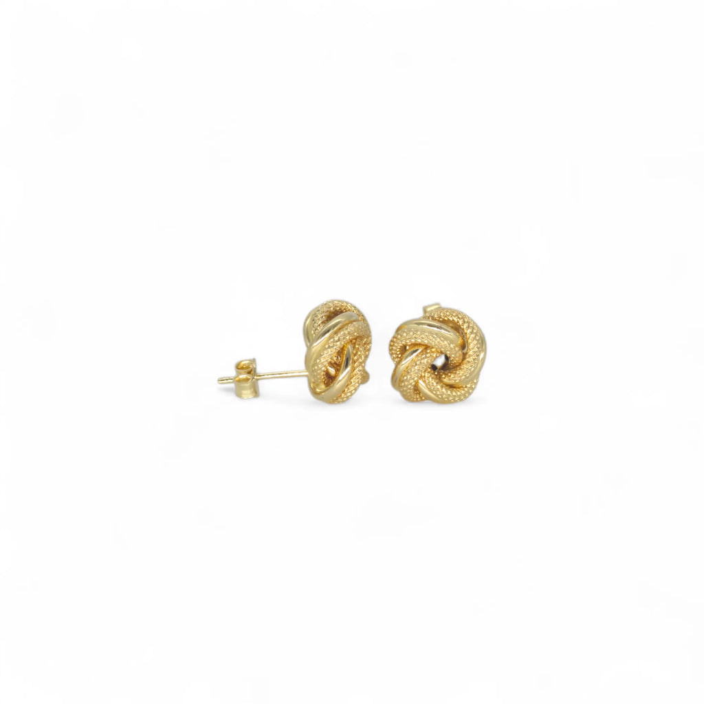 Orecchini donna oro giallo 18 kt con nodo della vita