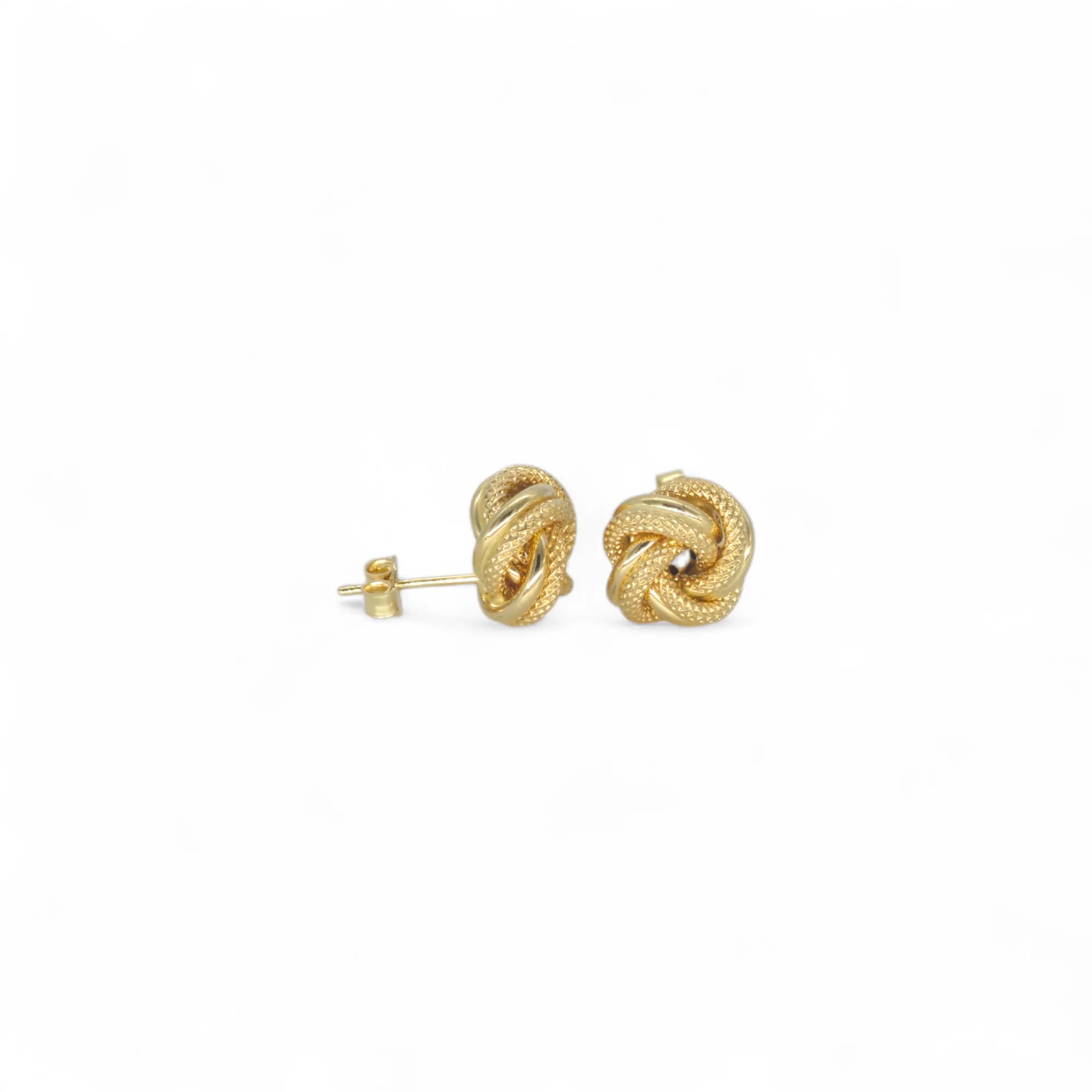 Orecchini donna oro giallo 18 kt con nodo della vita