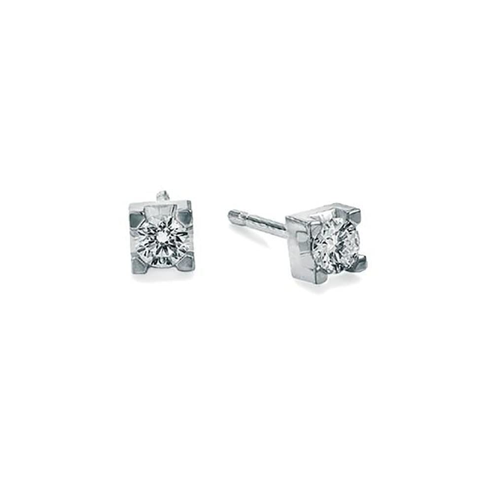 Orecchini donna punto luce Donnaoro in oro bianco e diamanti DHOL7174.010