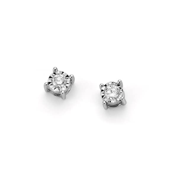 Orecchini donna punto luce Donnaoro in oro bianco e diamanti DHOL8504.006