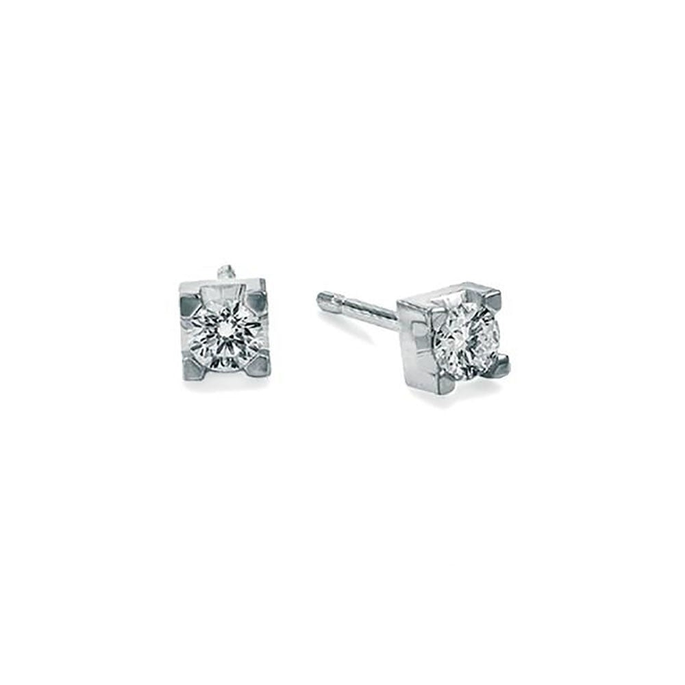 Orecchini donna punto luce donnaoro in oro bianco e diamanti dhol7174.014