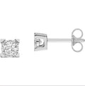 Orecchini donna punto luce in oro bianco e diamanti gioielli Comete Momenti orb 1004