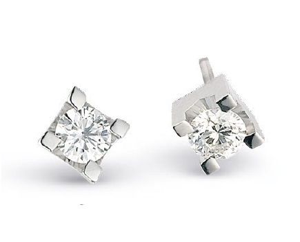 Orecchini donna punto luce oro bianco e diamanti PG Gioielli ORGL006