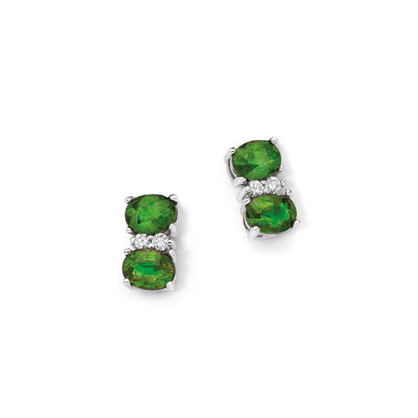 Orecchini donna trilogy smeraldi Ct. 0,60 e diamanti Ct. 0,04 Donnaoro dhoe9837.002