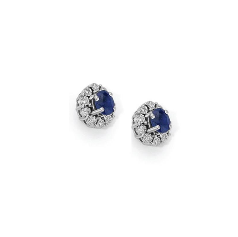 Orecchini donnaoro luce in oro bianco diamanti e zaffiri dhoz9400.006