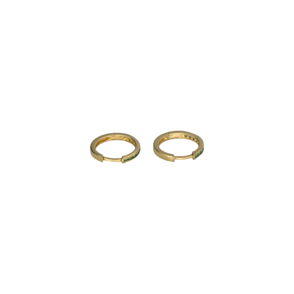 Orecchini in Oro 18 Carati 750 con Zirconi Verdi